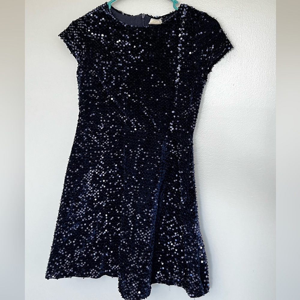 Girl’s Zara Navy Blue Sequin Dress